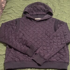 Solitaire Women's Quilted Hoodie in Deep Purple